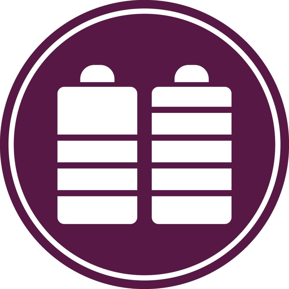 Battery Glyph Circle Icon vector