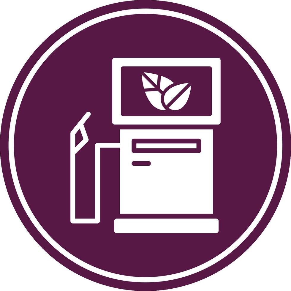 Biofuel Glyph Circle Icon vector
