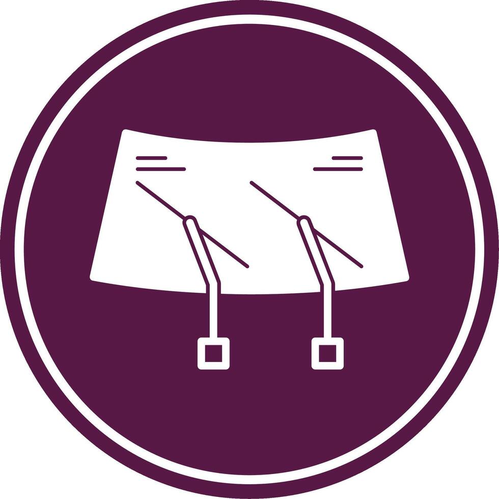 Windscreen Glyph Circle Icon vector