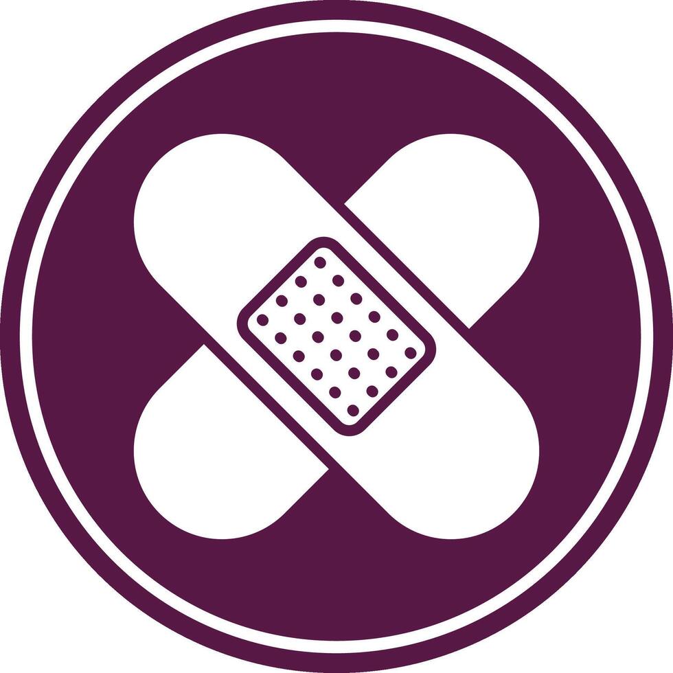 Bandage Glyph Circle Icon vector