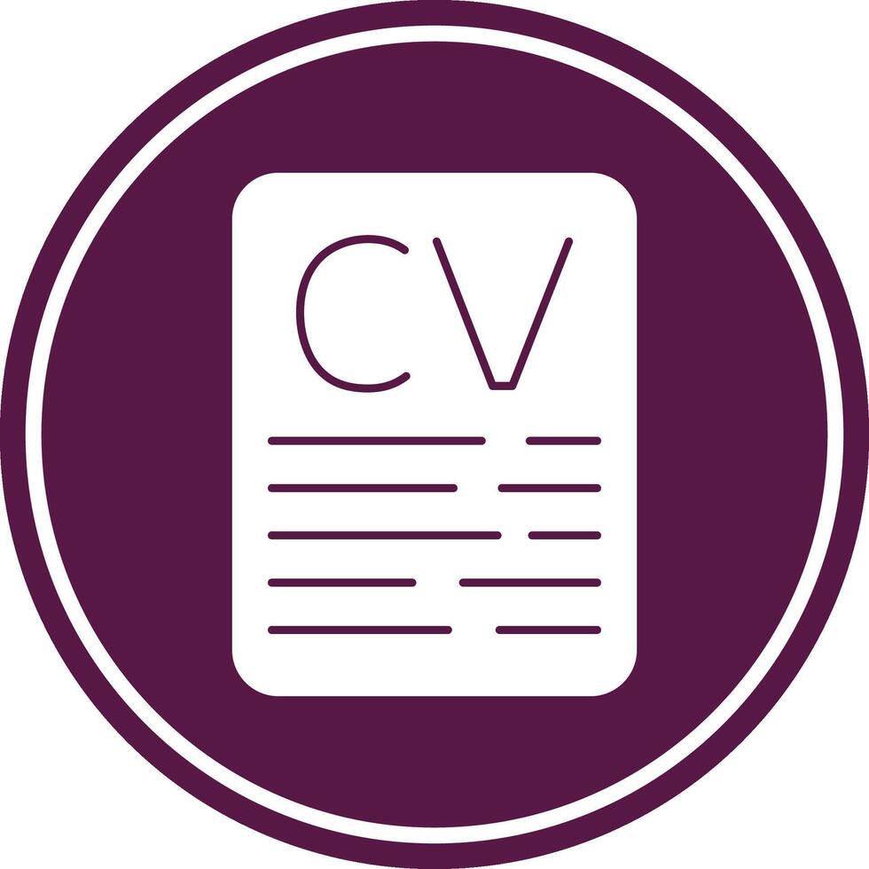 CV Glyph Circle Icon vector