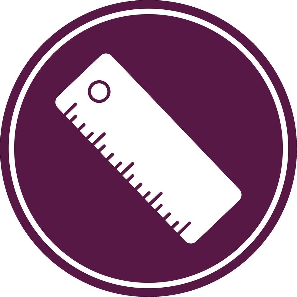 Ruler Glyph Circle Icon vector