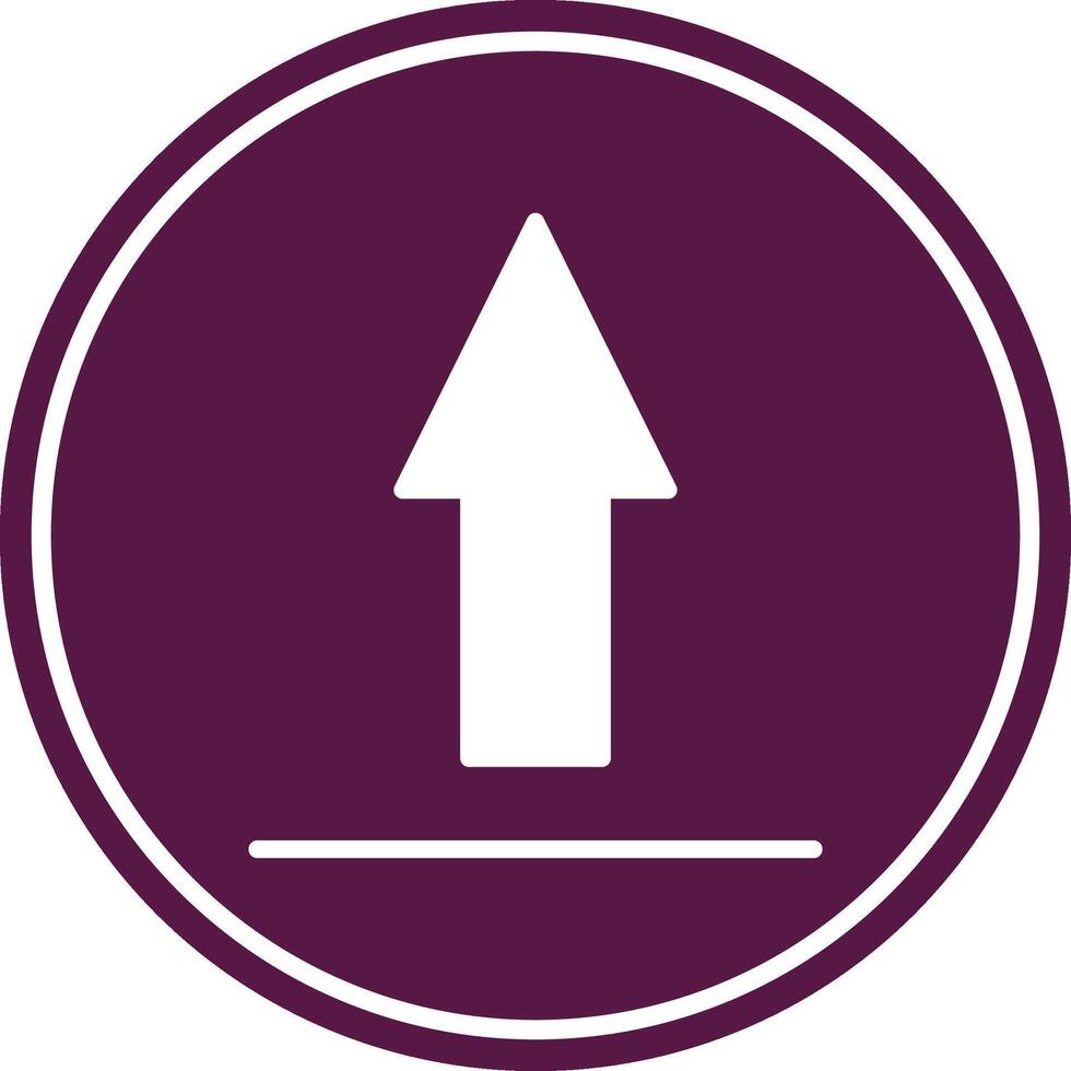 Up Sign Glyph Circle Icon vector