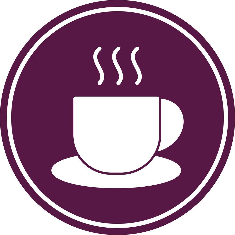 Coffee Cup Glyph Circle Icon vector
