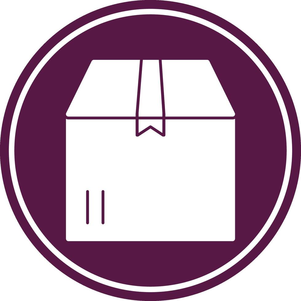 Delivery Box Glyph Circle Icon vector