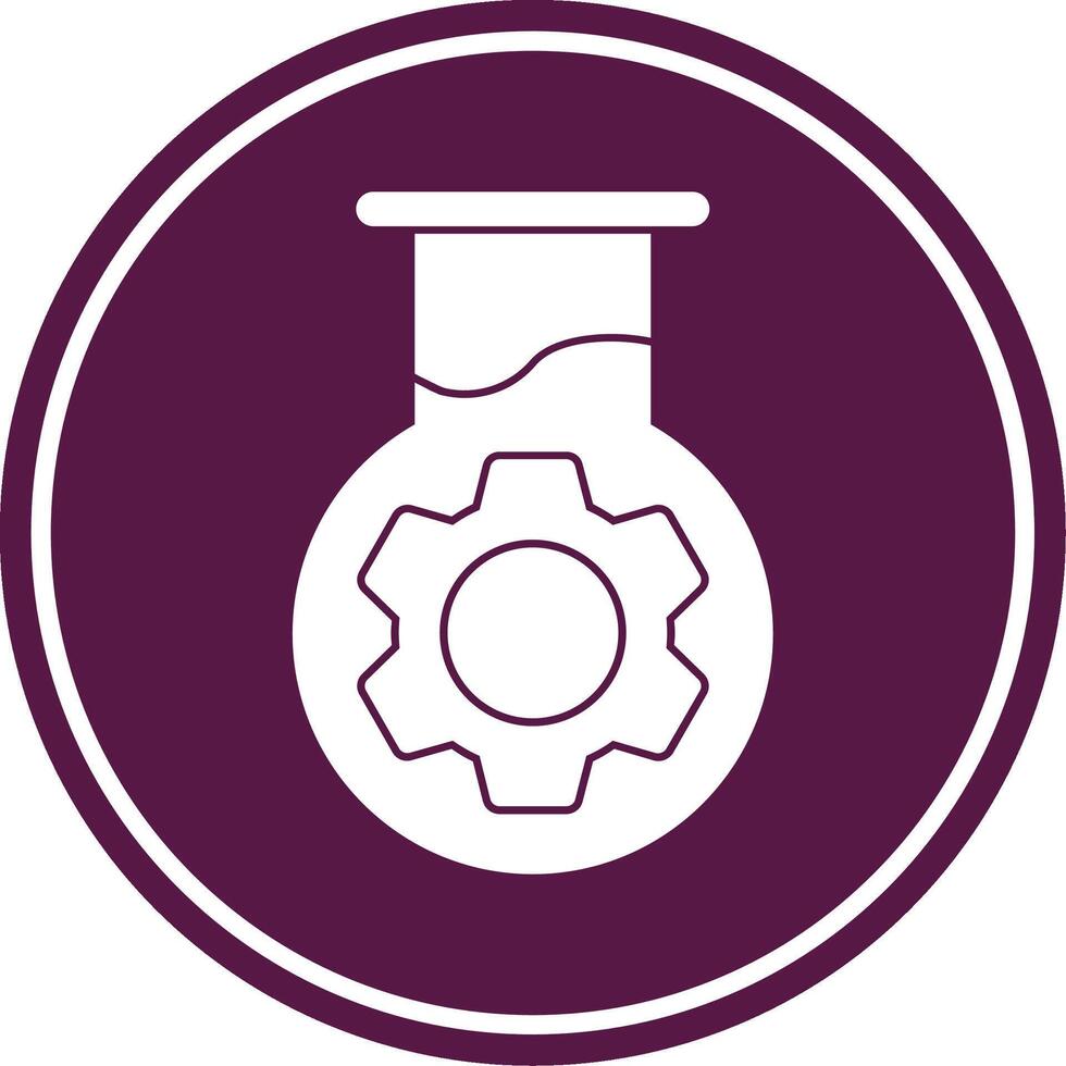 Test Tube Glyph Circle Icon vector