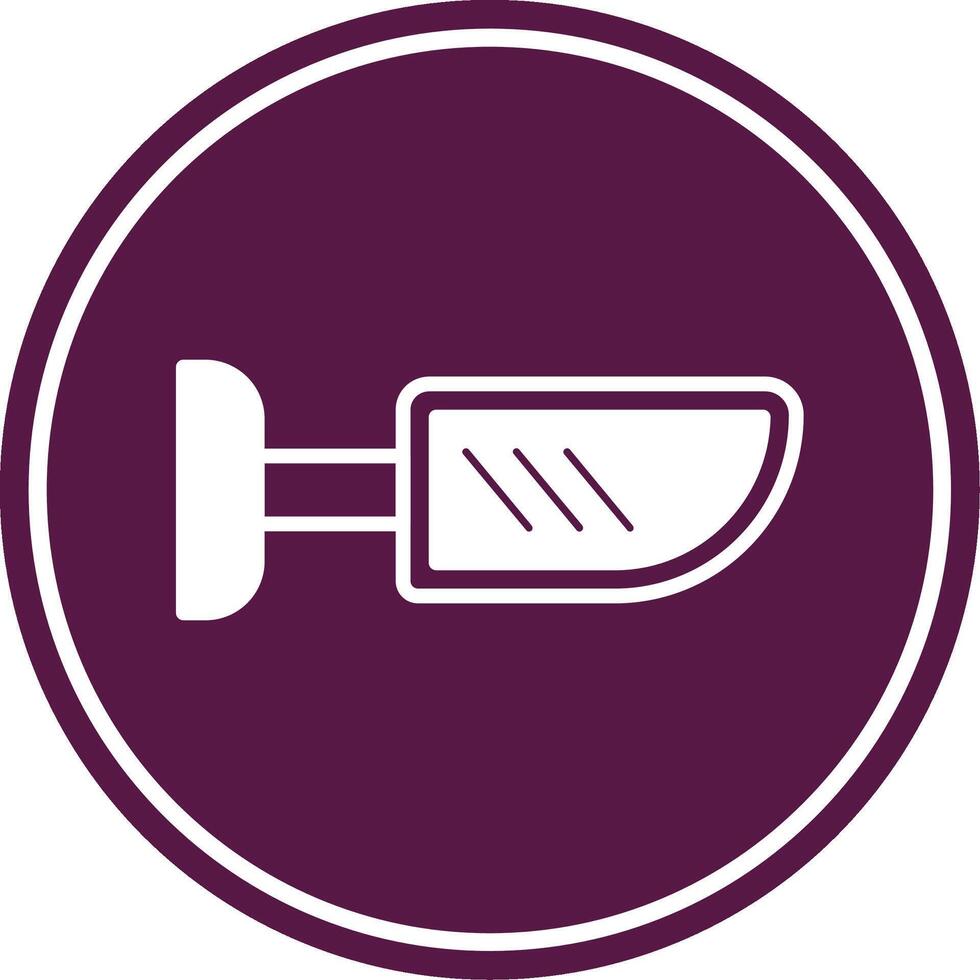 Side Mirror Glyph Circle Icon vector