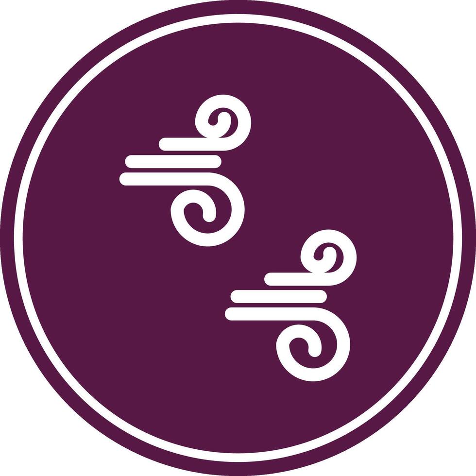 Wind Glyph Circle Icon vector