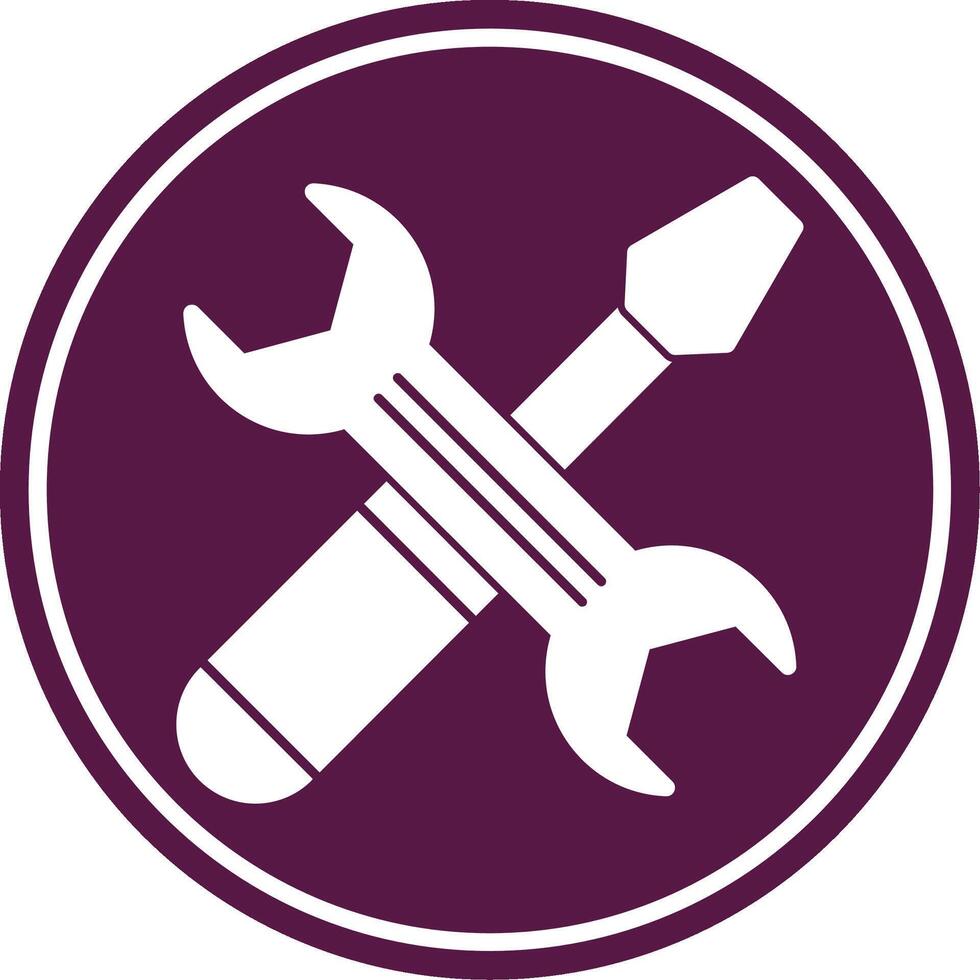 Tools Glyph Circle Icon vector