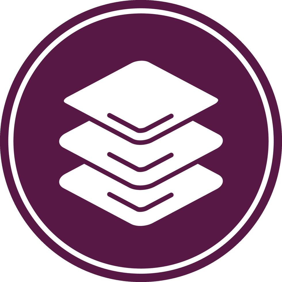 Layers Glyph Circle Icon vector