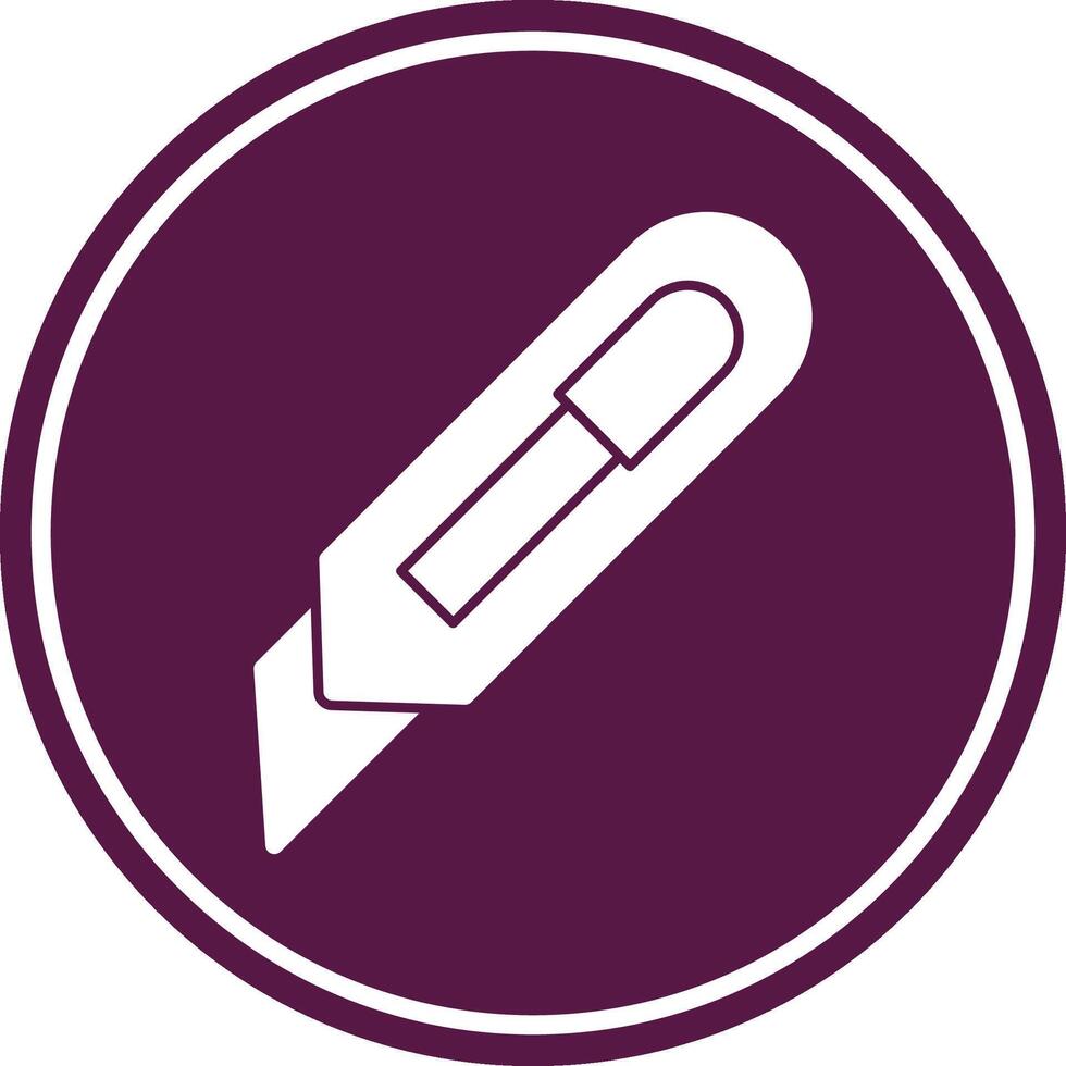 cutter Glyph Circle Icon vector