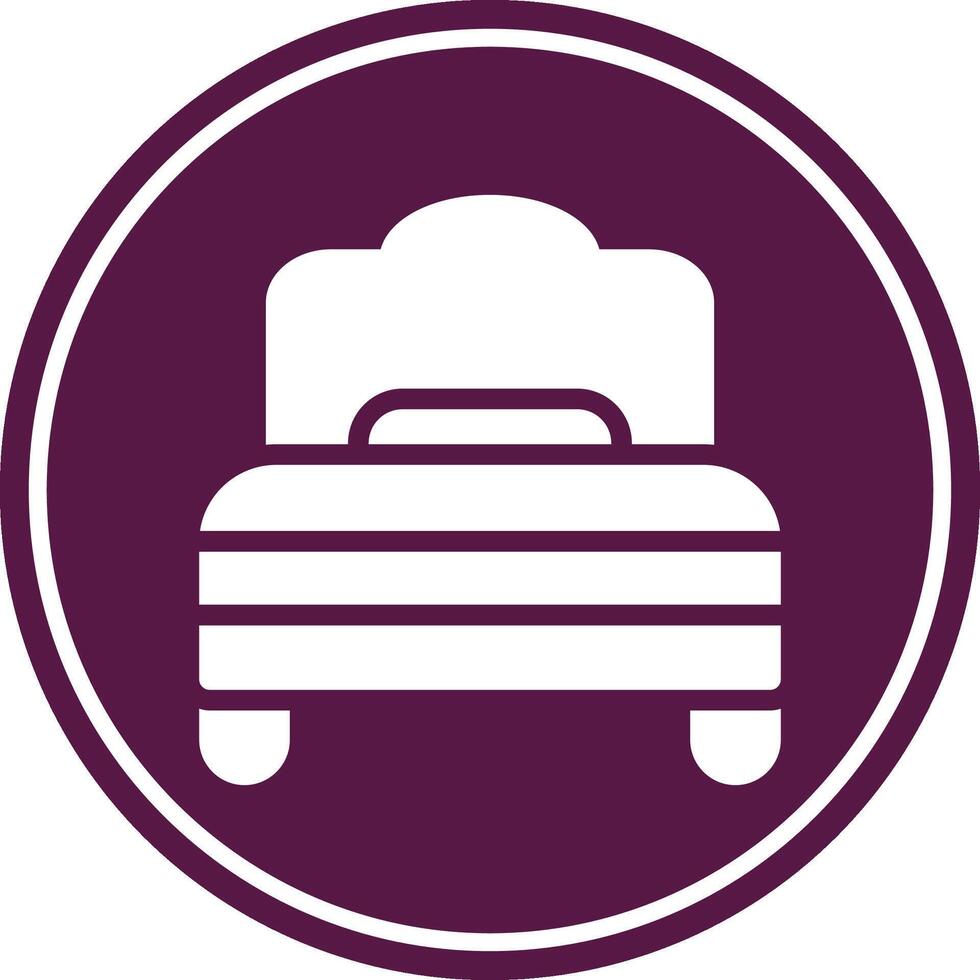 Rest Glyph Circle Icon vector