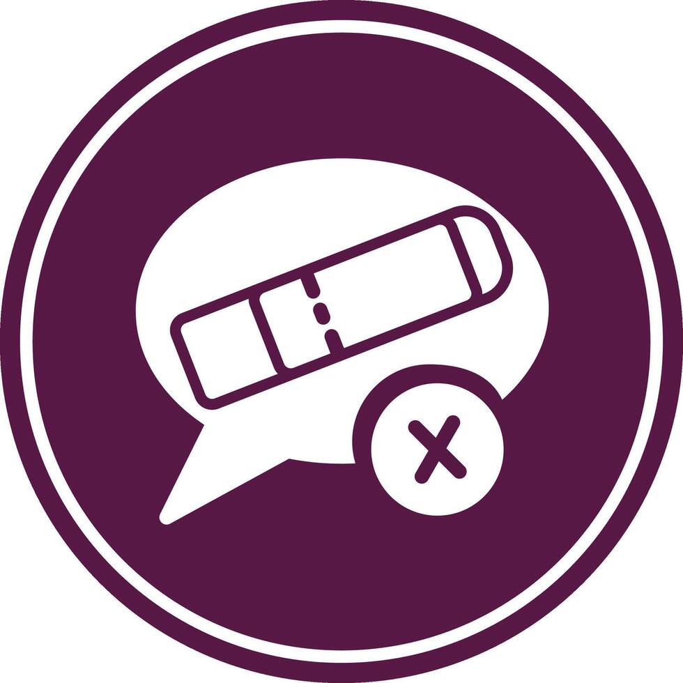 Quit Smoking Glyph Circle Icon vector