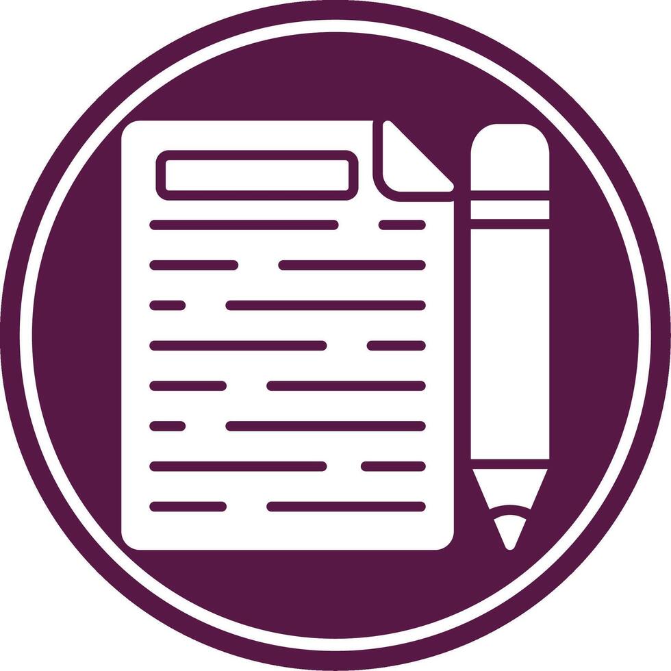 Article Glyph Circle Icon vector