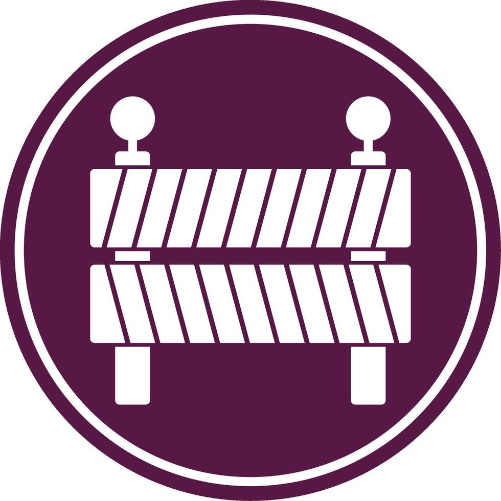 Barrier Glyph Circle Icon vector