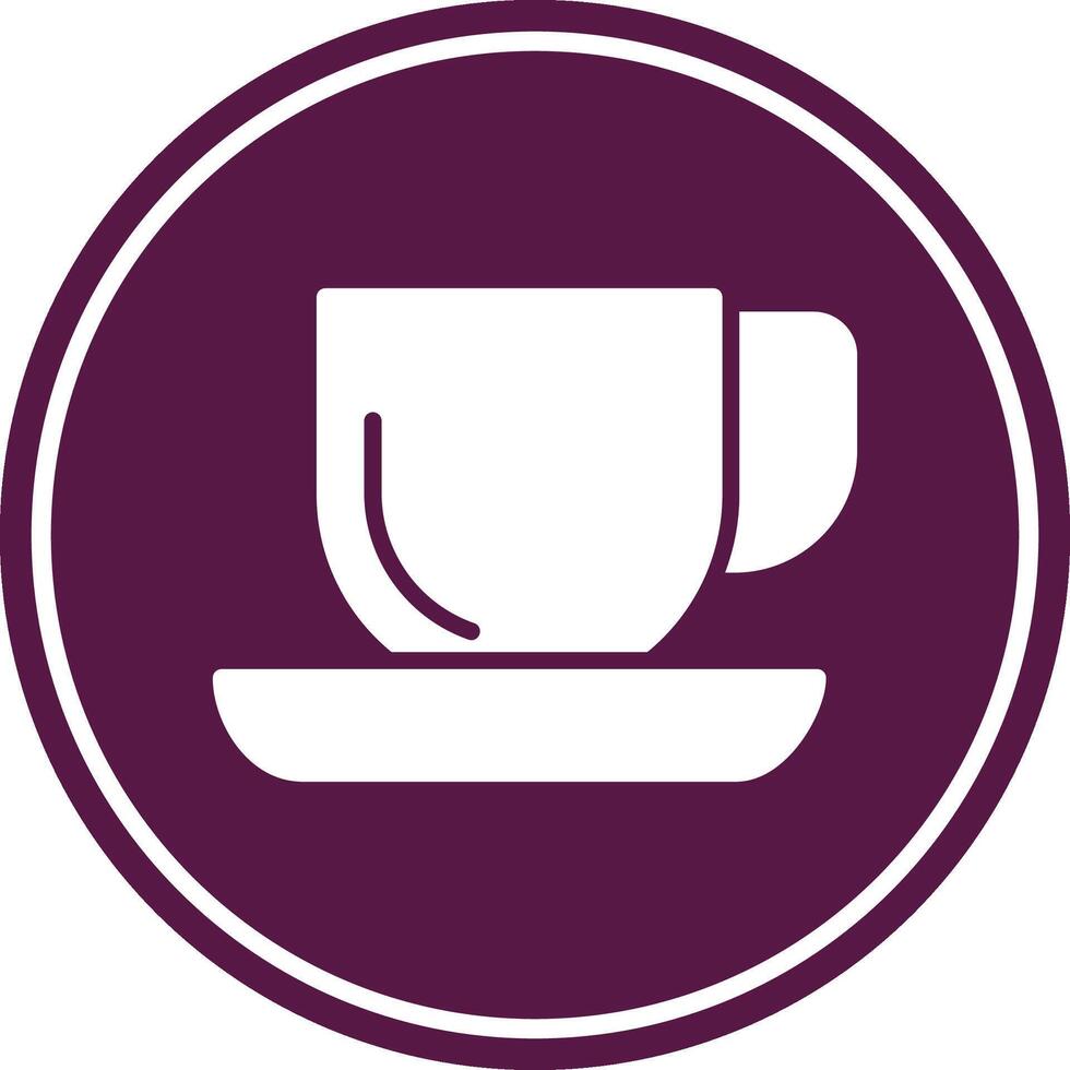 Coffee Glyph Circle Icon vector