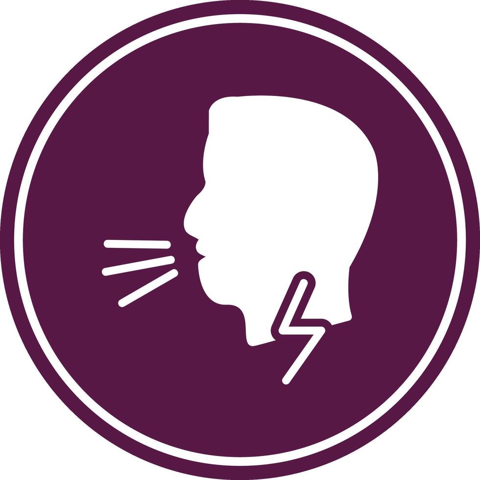 Difficult Breathing Glyph Circle Icon vector