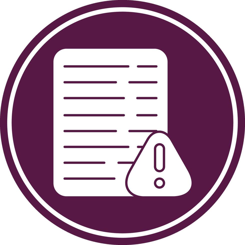 Error Glyph Circle Icon vector
