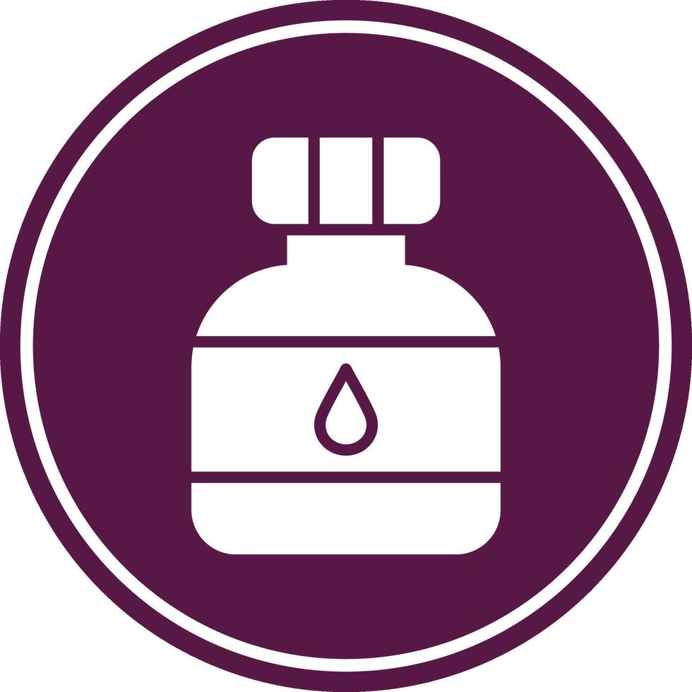 Canteen Glyph Circle Icon vector