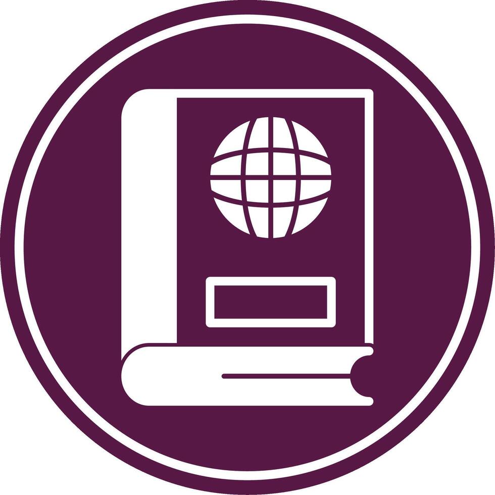 Global Glyph Circle Icon vector