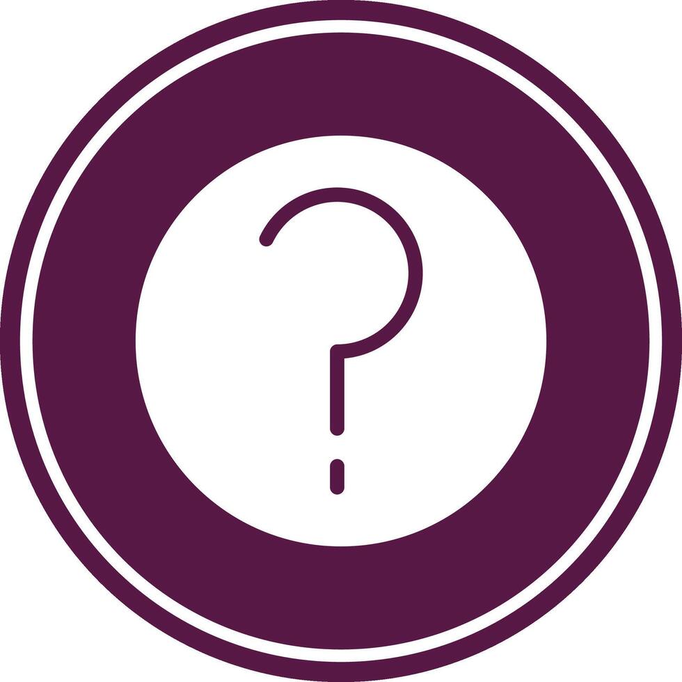 Help Glyph Circle Icon vector