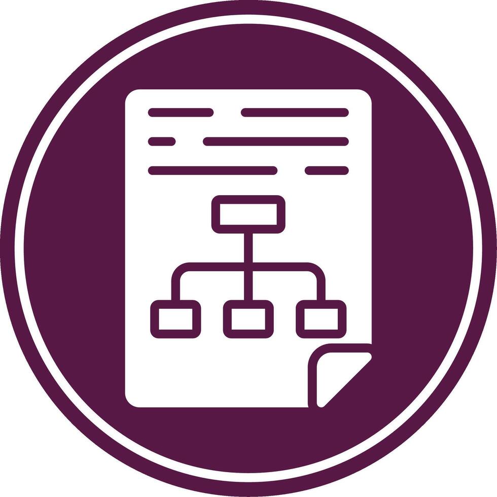 Planning Glyph Circle Icon vector