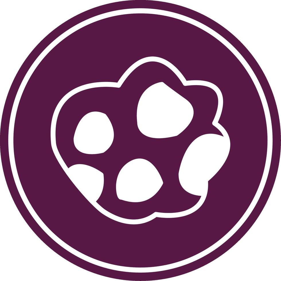 Asteroid Glyph Circle Icon vector