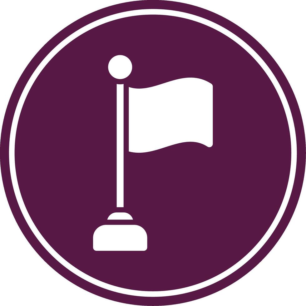 Flag Glyph Circle Icon vector