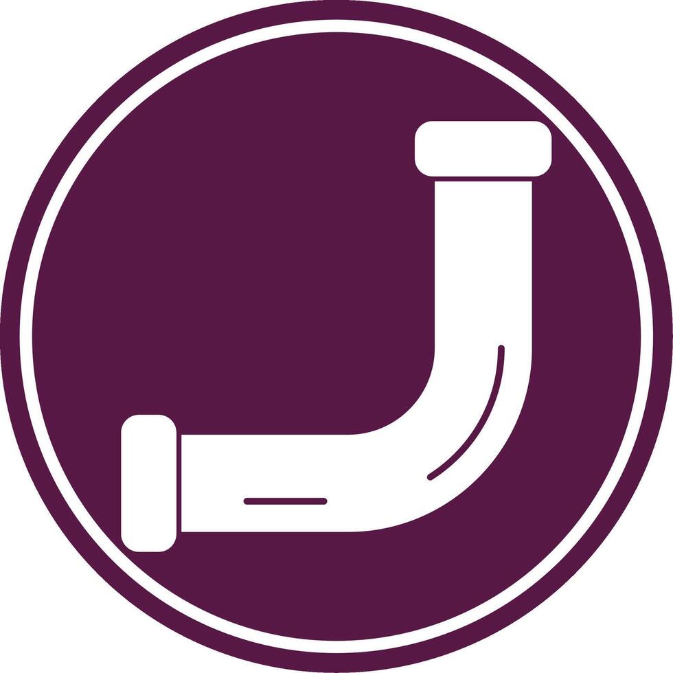 Pipe Glyph Circle Icon vector
