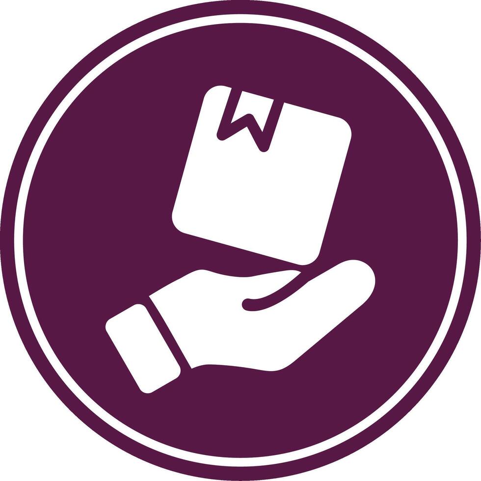 Delivery Glyph Circle Icon vector