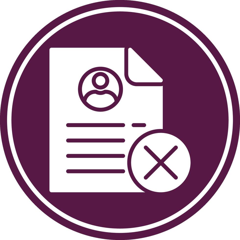 Denied Glyph Circle Icon vector