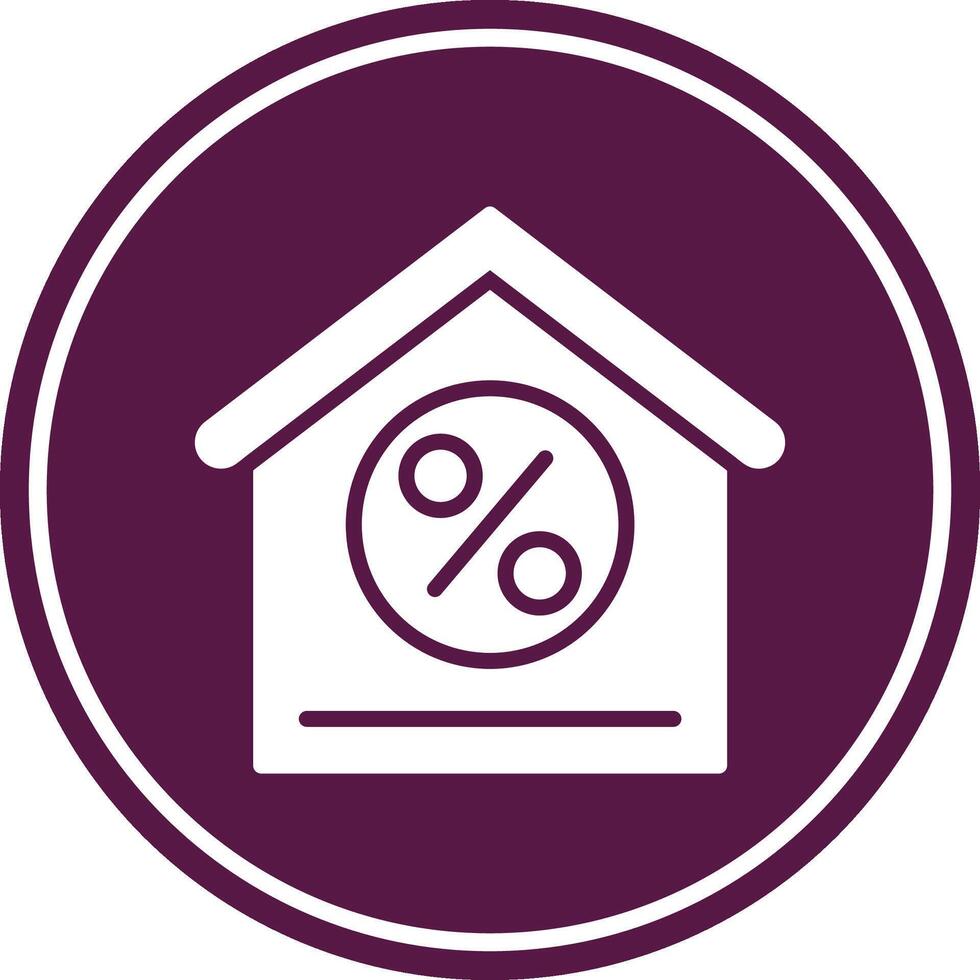 Home Glyph Circle Icon vector