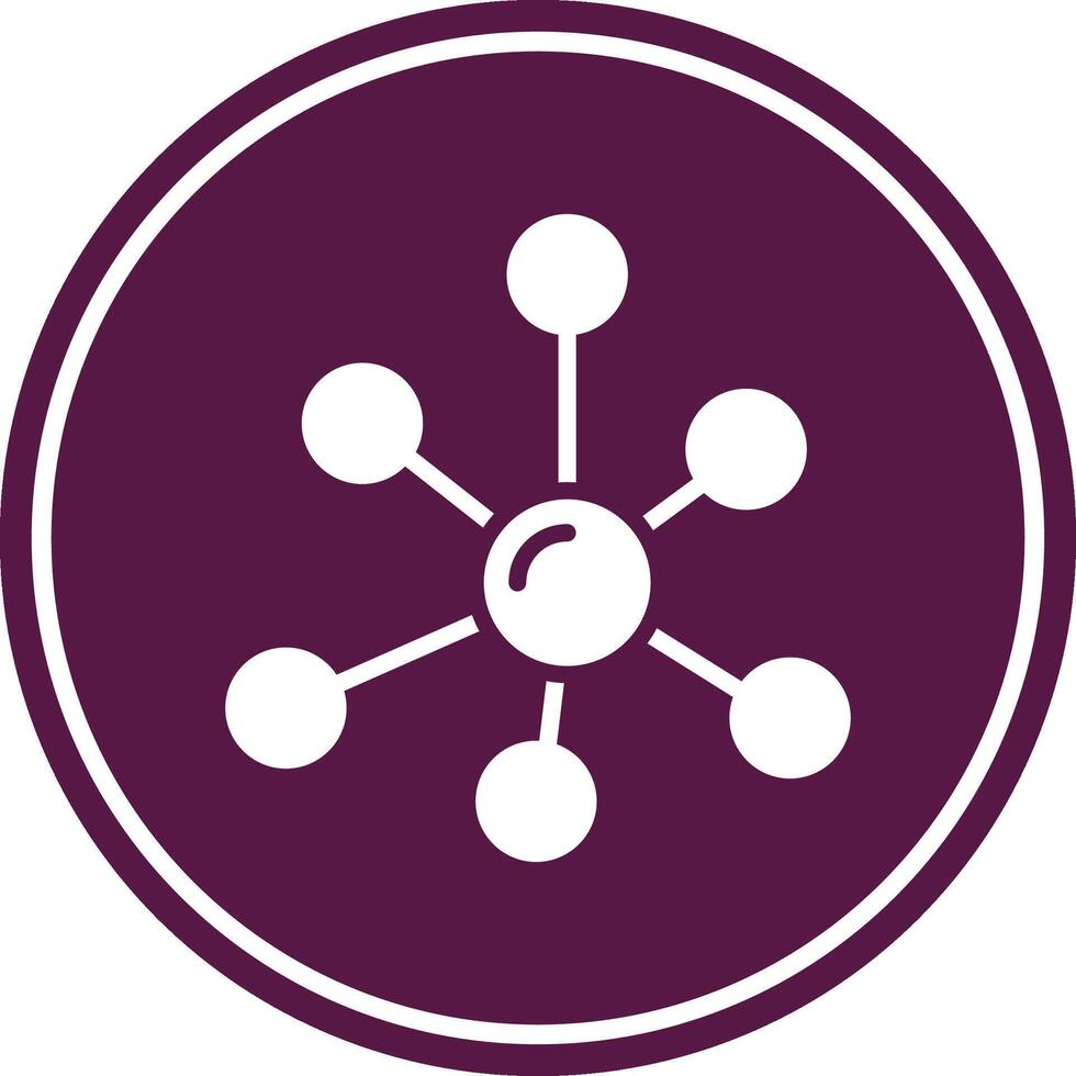 Network Glyph Circle Icon vector