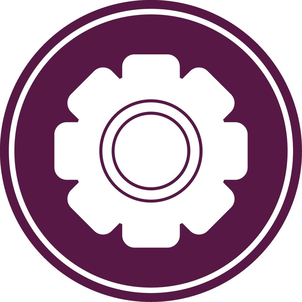 Setting Glyph Circle Icon vector