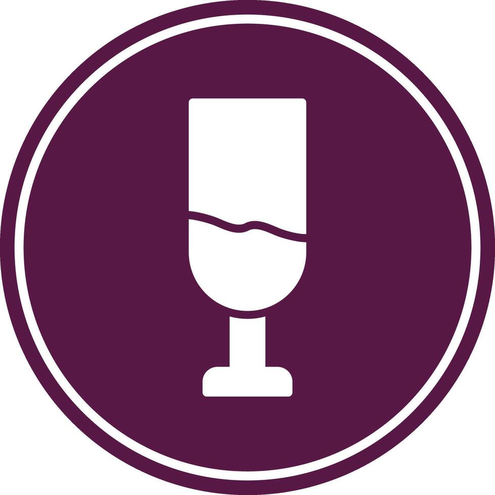 White Wine Glyph Circle Icon vector