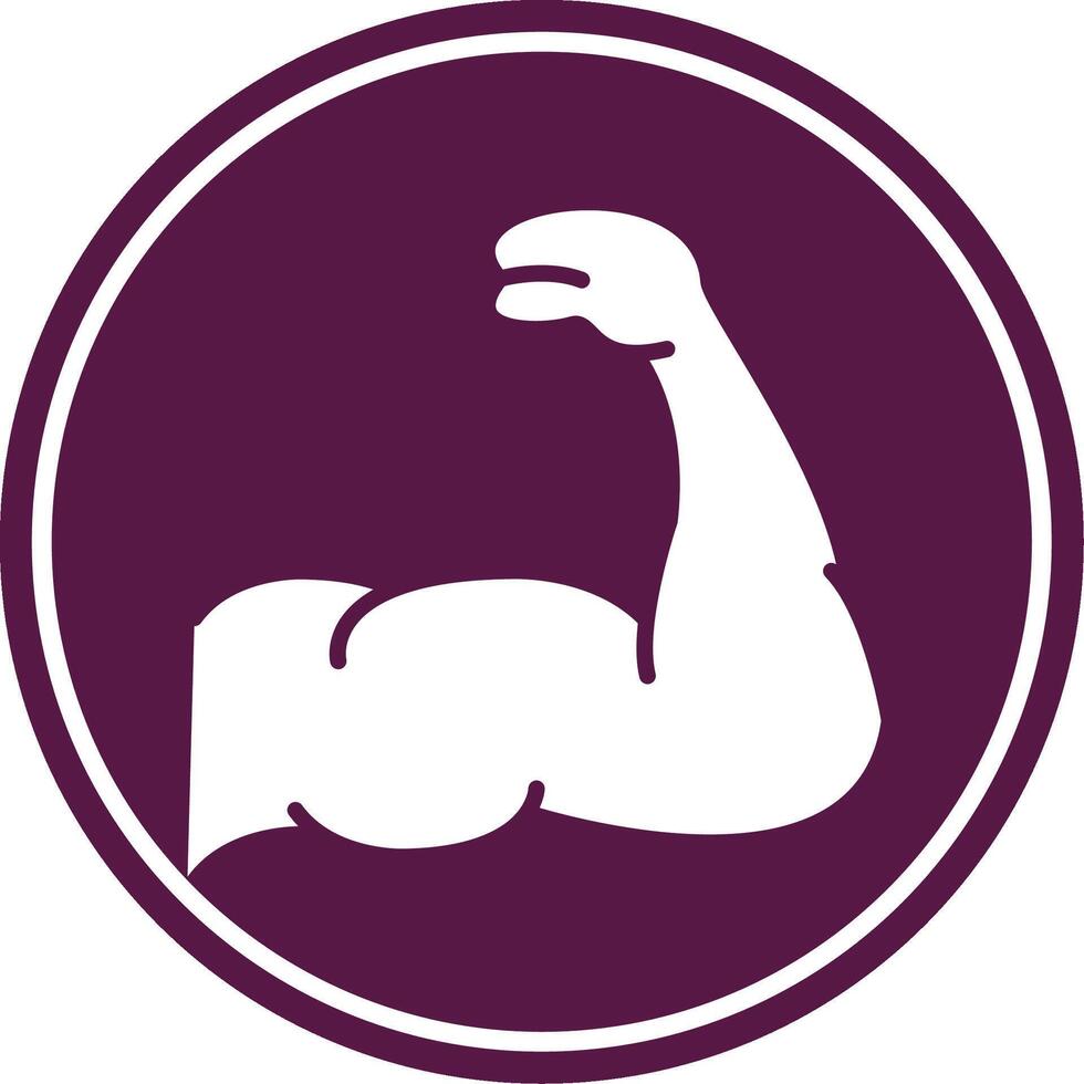 Strong Glyph Circle Icon vector