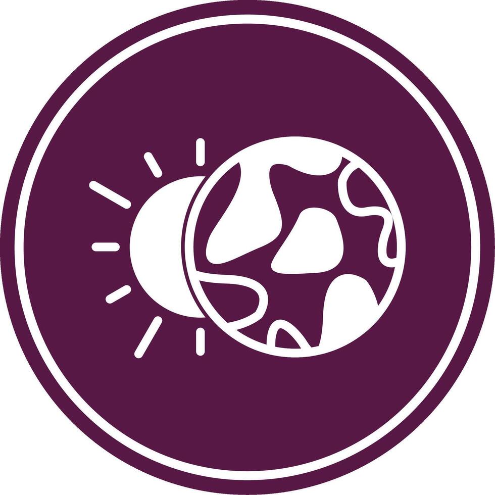 Eclipse Glyph Circle Icon vector