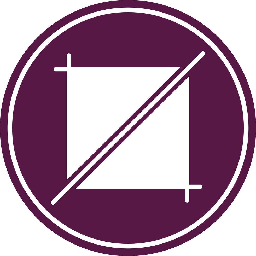 Crop Glyph Circle Icon vector