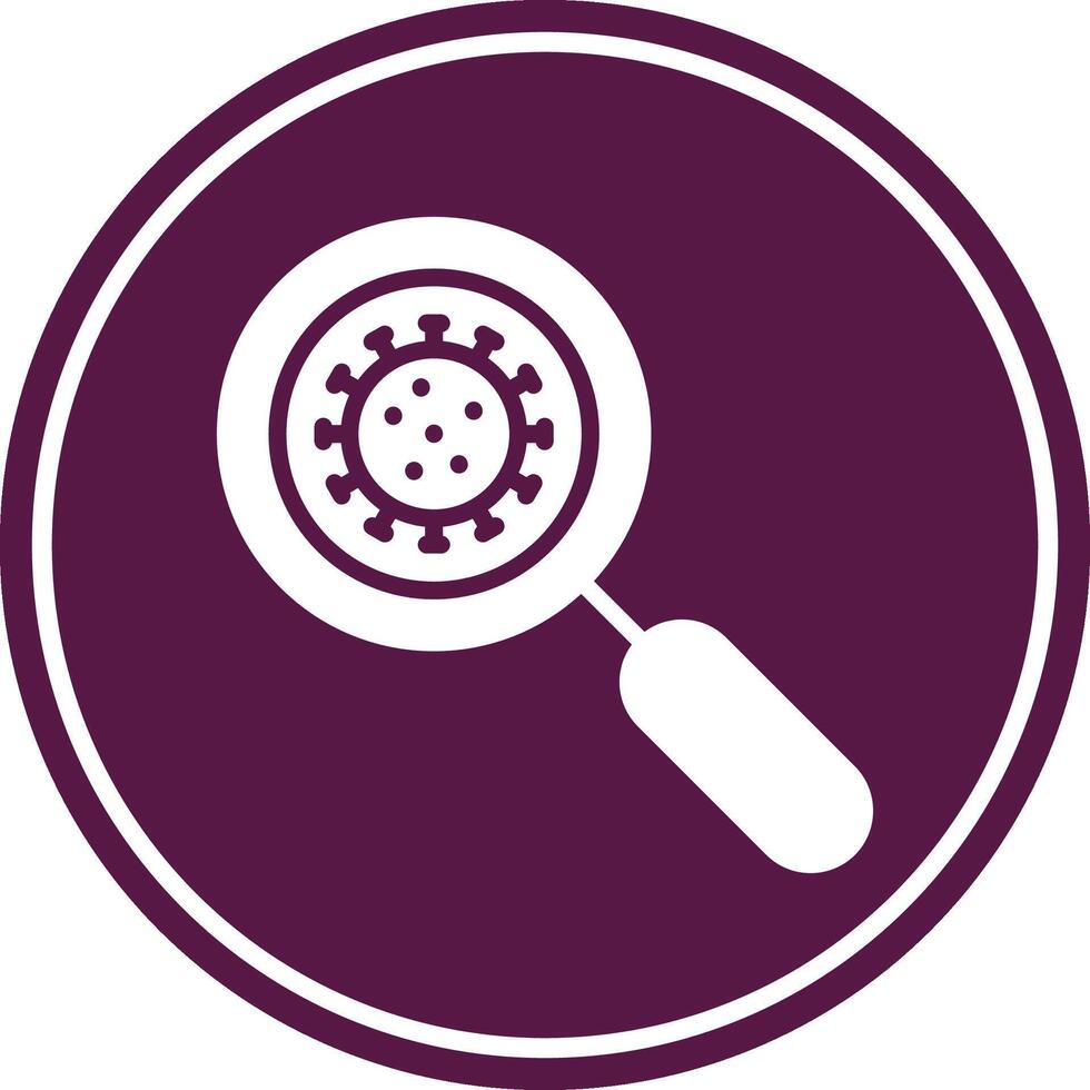 Magnifier Glyph Circle Icon vector