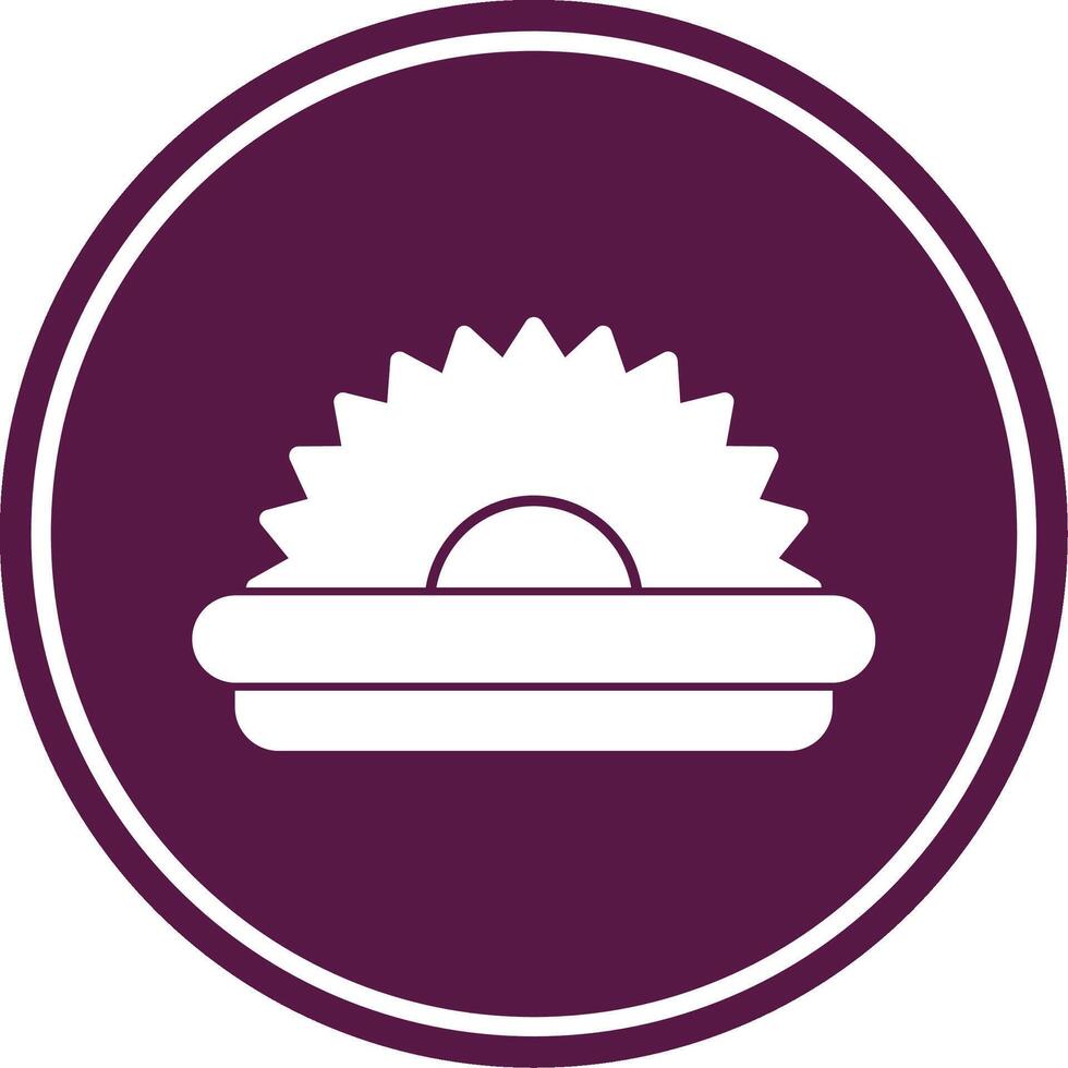 Saw Glyph Circle Icon vector