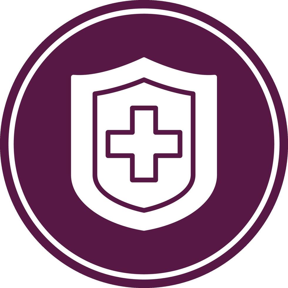Safety Glyph Circle Icon vector