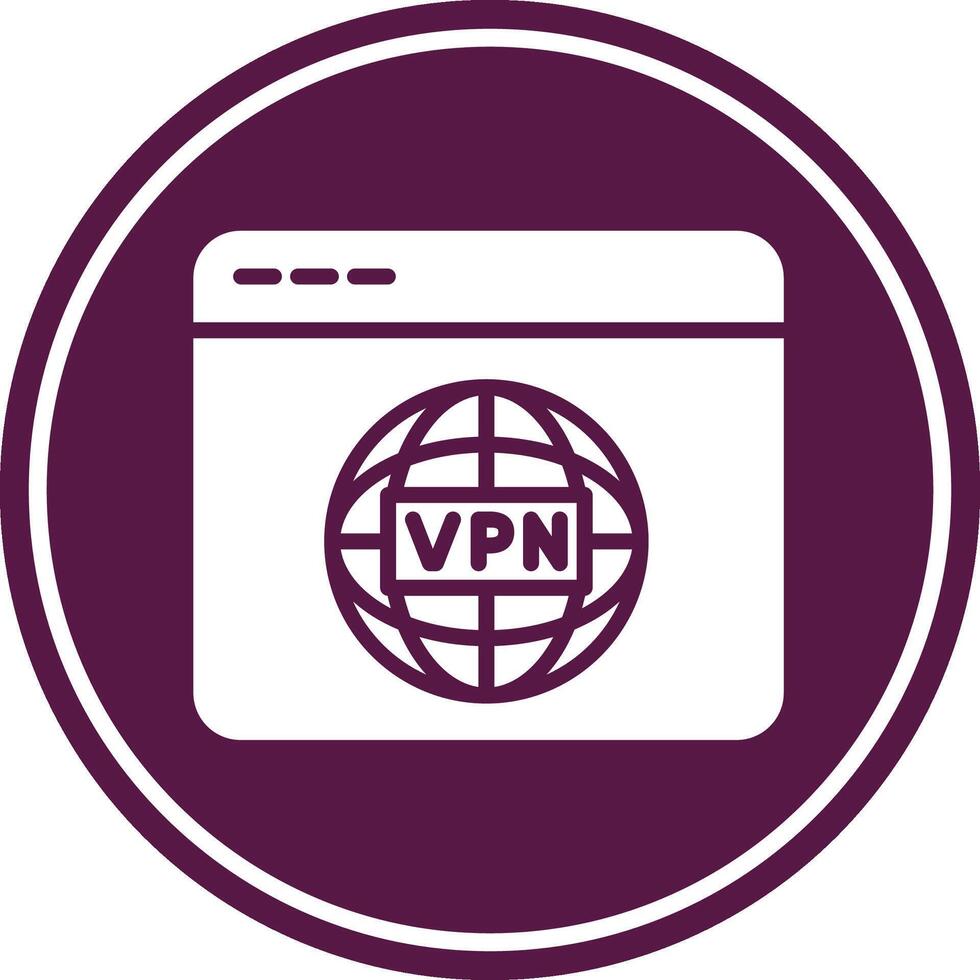 VPN Glyph Circle Icon vector