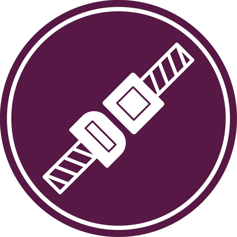 Seat Belt Glyph Circle Icon vector