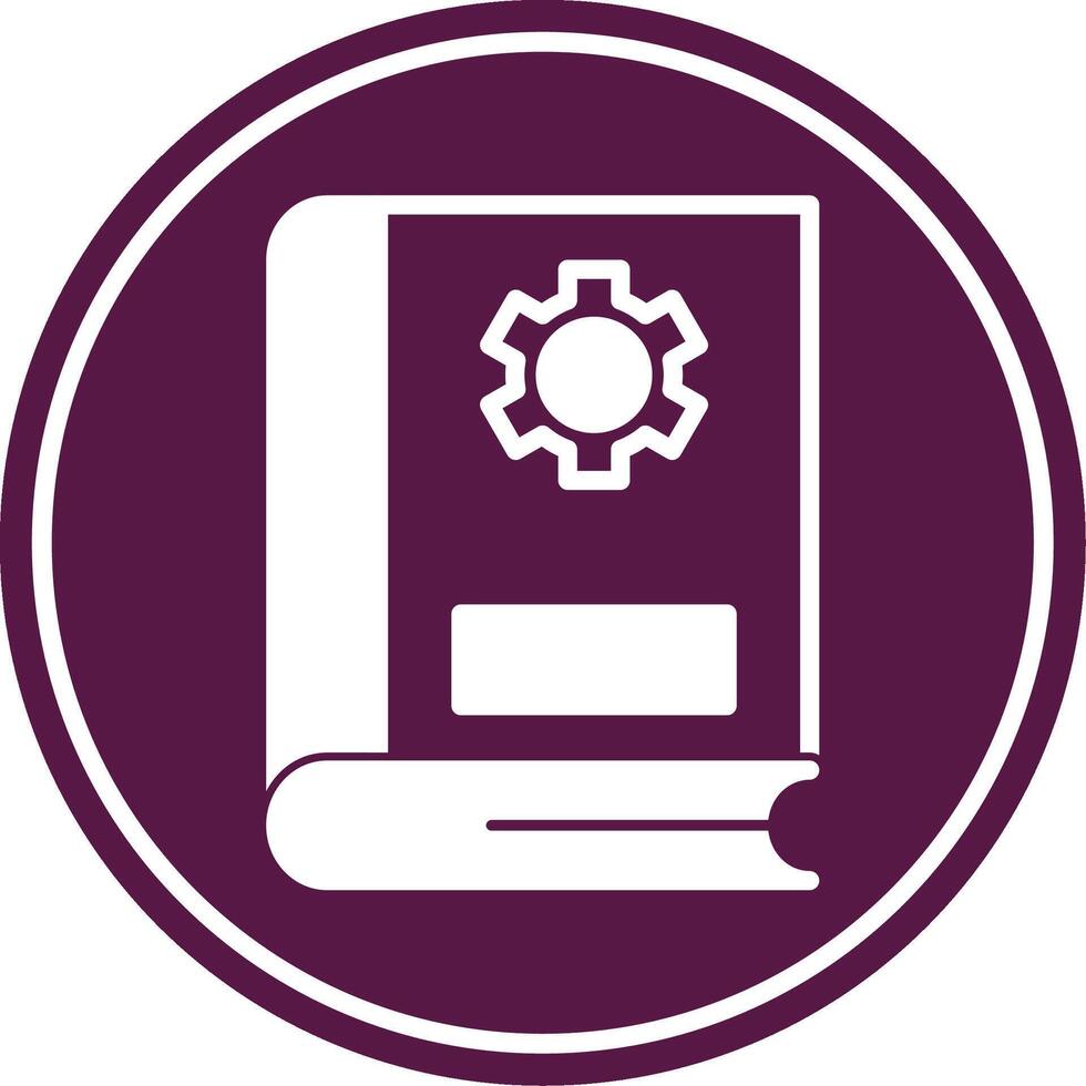 Setting Glyph Circle Icon vector