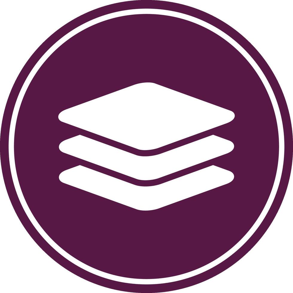 Layers Glyph Circle Icon vector