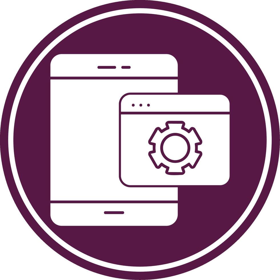 Web Optimization Glyph Circle Icon vector
