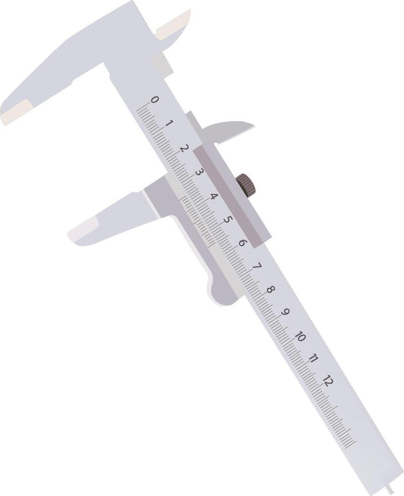 Vernier caliper measuring tool on white background vector