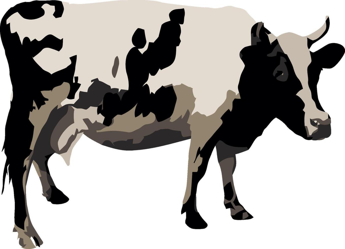 Silhouette of cowboy on bucking cow illustration vector