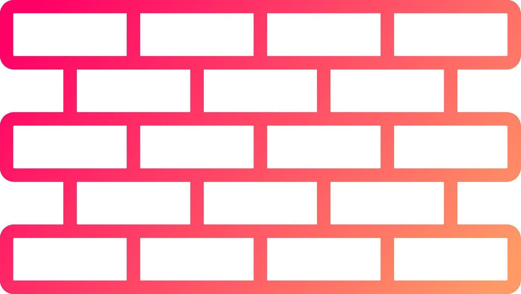 Brick Wall Icon Design vector