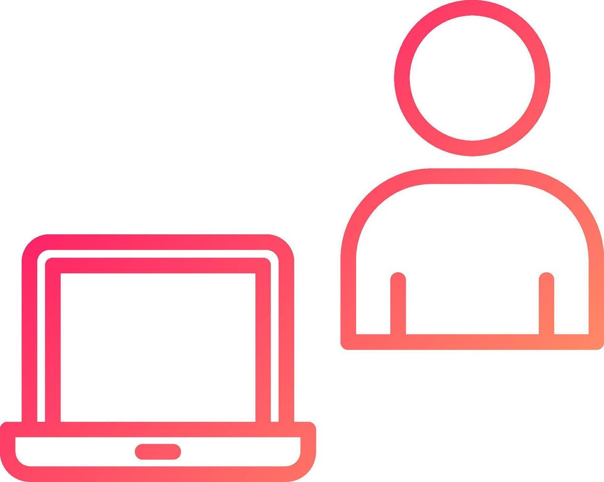 Work From Home Icon Design vector